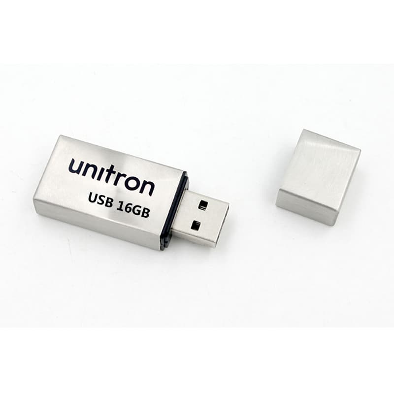 big square metal usb flash drive